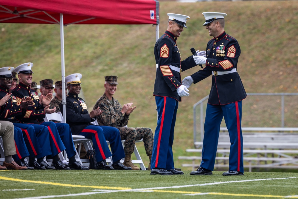 Sergeant Major of the Marine Corps attends Marine Corps Base Quantico cake cutting ceremony as guest of honor