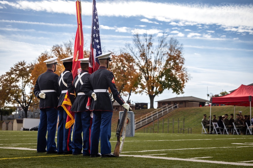 Sergeant Major of the Marine Corps attends Marine Corps Base Quantico cake cutting ceremony as guest of honor