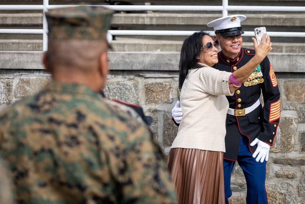 Sergeant Major of the Marine Corps attends Marine Corps Base Quantico cake cutting ceremony as guest of honor