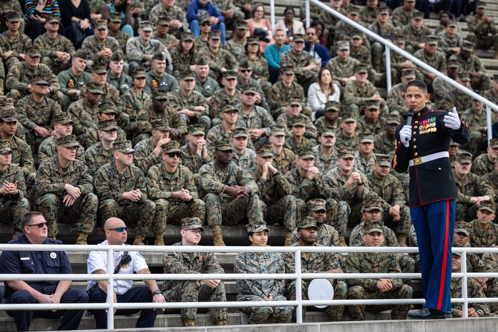 Sergeant Major of the Marine Corps attends Marine Corps Base Quantico cake cutting ceremony as guest of honor