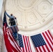 Veterans Day U.S. Flag Hanging at the Memorial Amphitheater