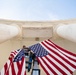 Veterans Day U.S. Flag Hanging at the Memorial Amphitheater