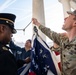 Veterans Day U.S. Flag Hanging at the Memorial Amphitheater