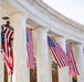 Veterans Day U.S. Flag Hanging at the Memorial Amphitheater