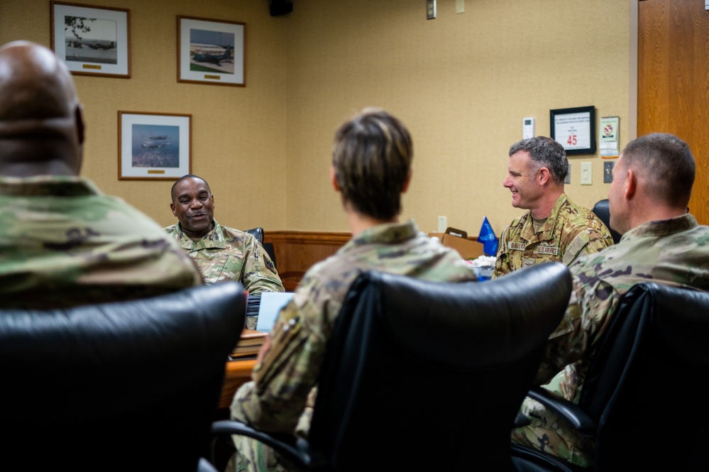 Command chief master sergeant of the Air National Guard visits the 182nd Airlift Wing Nov. 3, 2023