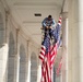 Veterans Day U.S. Flag Hanging at the Memorial Amphitheater