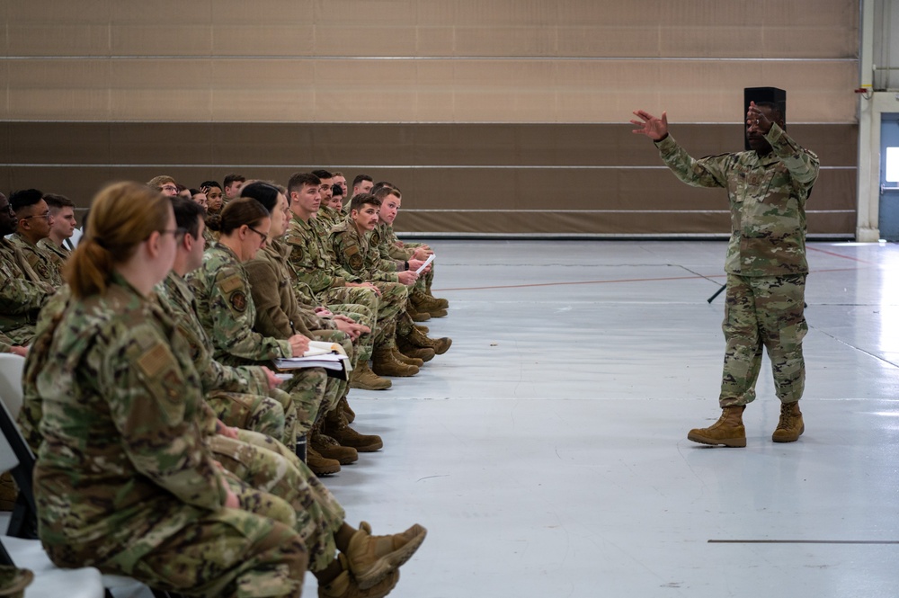 Command chief master sergeant of the Air National Guard visits the 182nd Airlift Wing Nov. 3, 2023