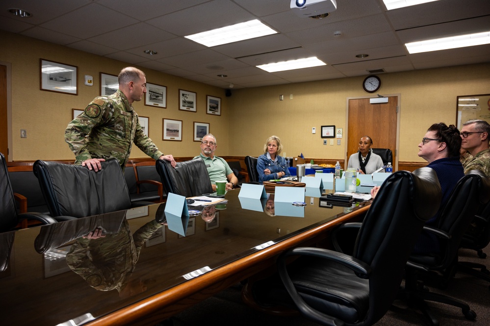 Command chief master sergeant of the Air National Guard visits the 182nd Airlift Wing Nov. 3, 2023