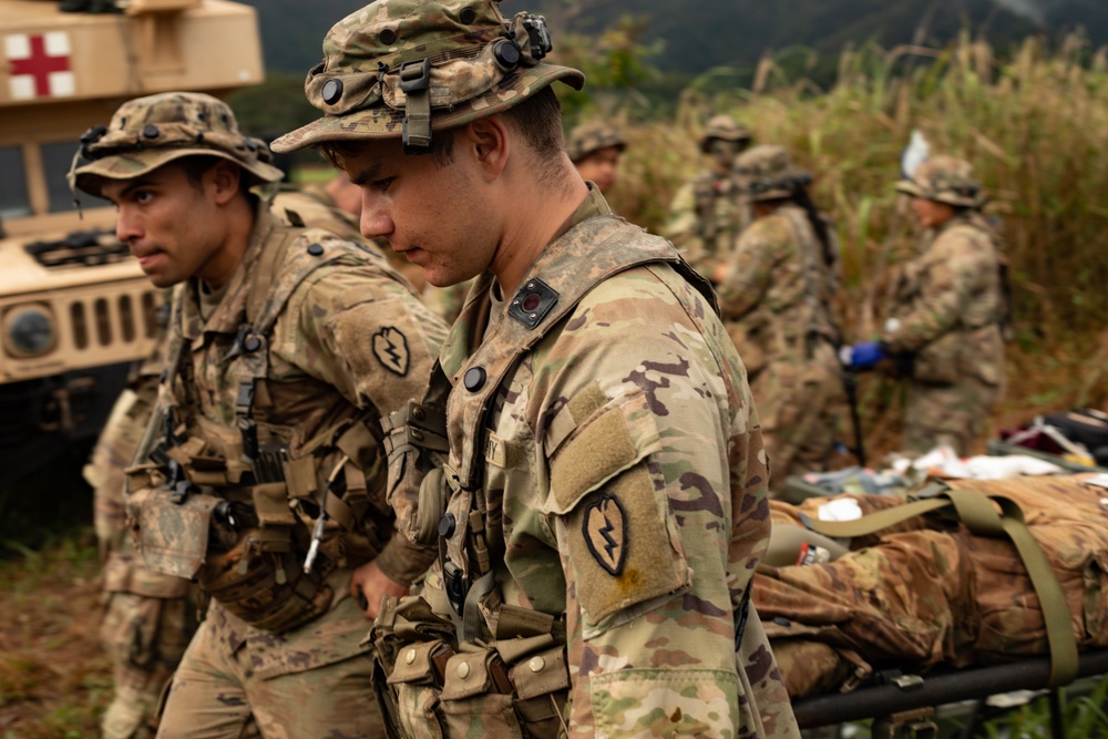 25th Infantry Division Soldiers practice combat casualty care during JPMRC 24-01