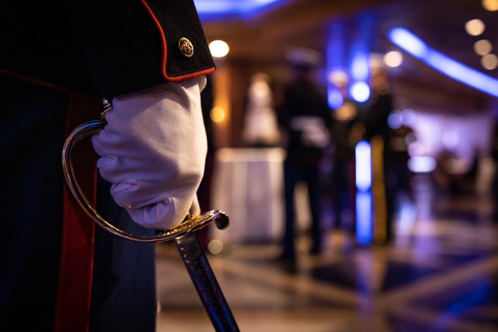 Lt. Gen. David G. Bellon attends MIU's Marine Corps Ball