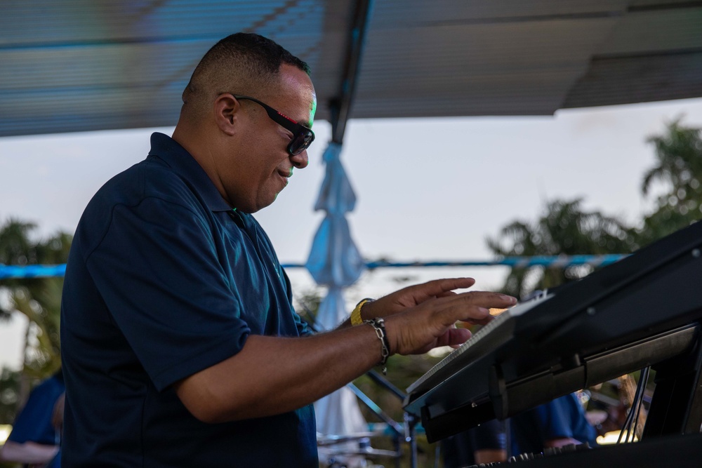 Pacific Partnership 2023 Band performs at Albert Park in Fiji
