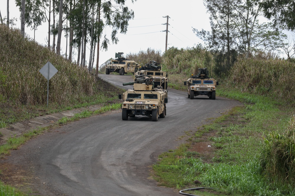 25th Infantry Division Soldiers participate in an assault on South Range during JPMRC 24-01