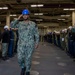 USS Tripoli Sailors Piped Ashore