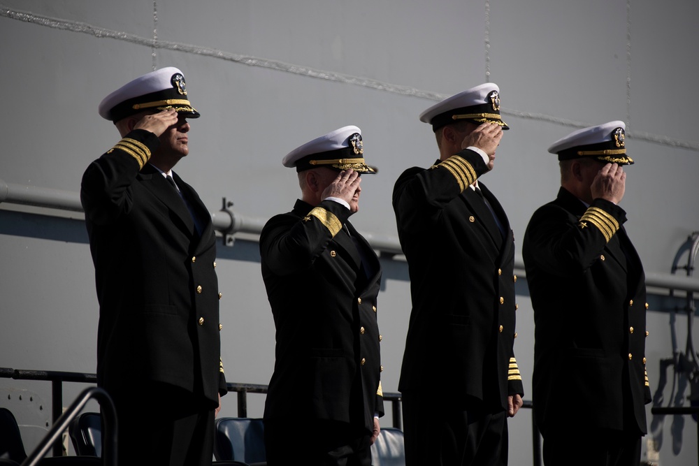 USS Tripoli Holds Change of Command