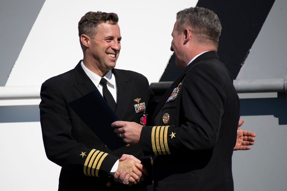 USS Tripoli Holds Change of Command