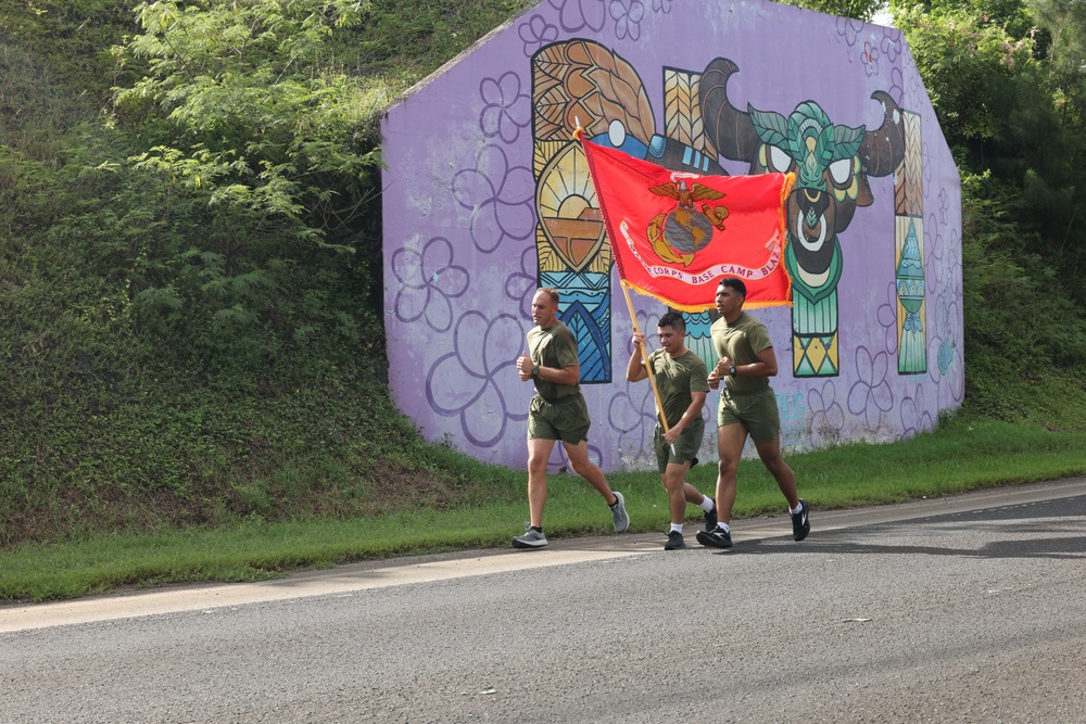 Camp Blaz participates in 248-mile birthday run