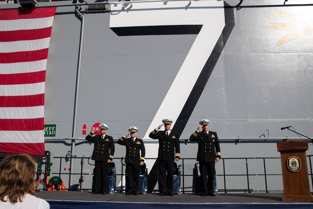 USS Tripoli Holds Change of Command