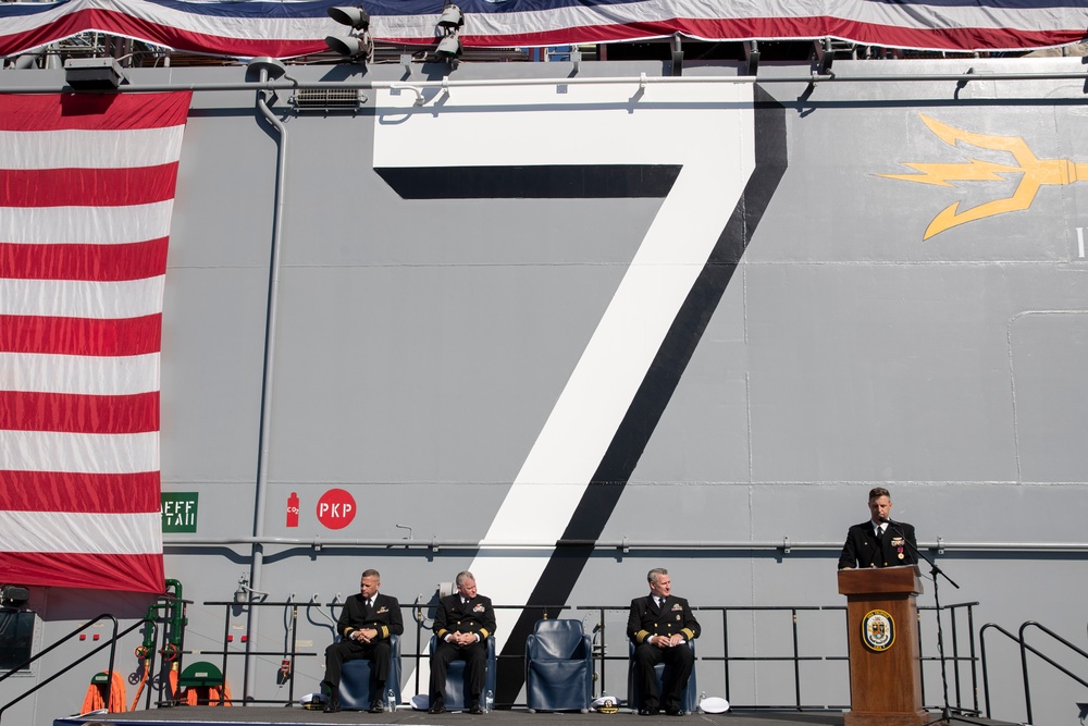 USS Tripoli Holds Change of Command