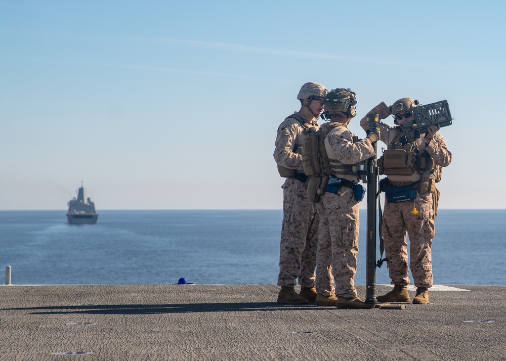 Defend the Ship: 15th MEU Marines Counter UAS Threats Underway