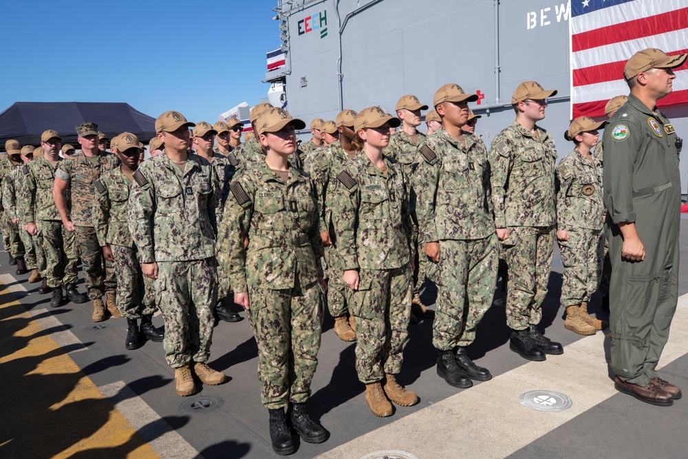 USS Tripoli Holds Change of Command