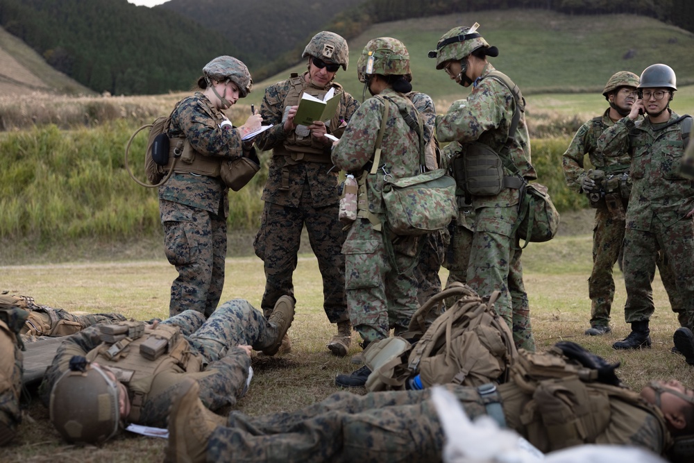 Resolute Dragon 23 FTX Bilateral Casualty Evacuation Drill