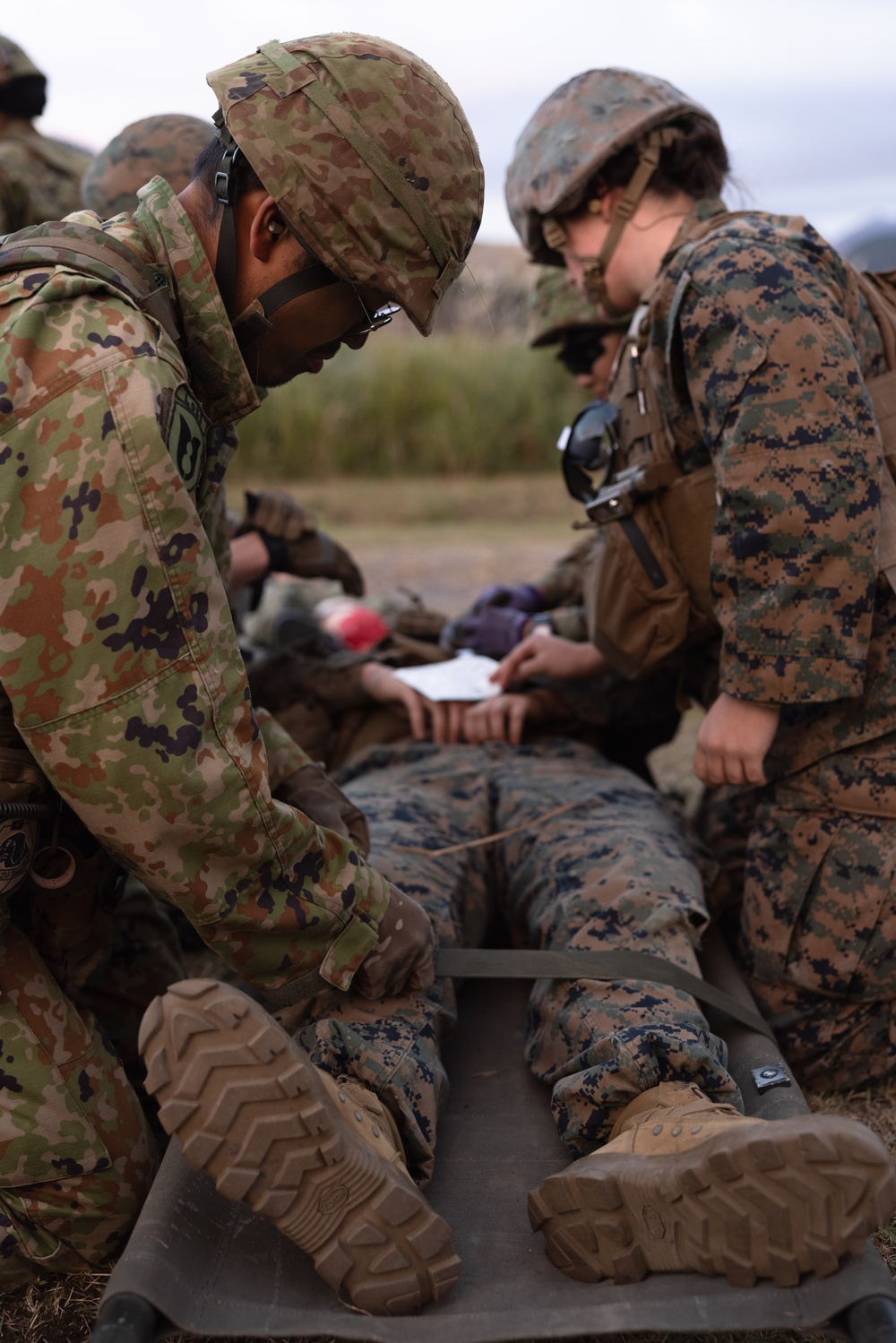 Resolute Dragon 23 FTX Bilateral Casualty Evacuation Drill