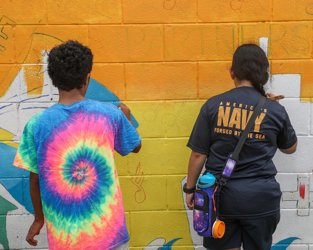 Pacific Partnership 2024-1; Marshall Island High School Mural