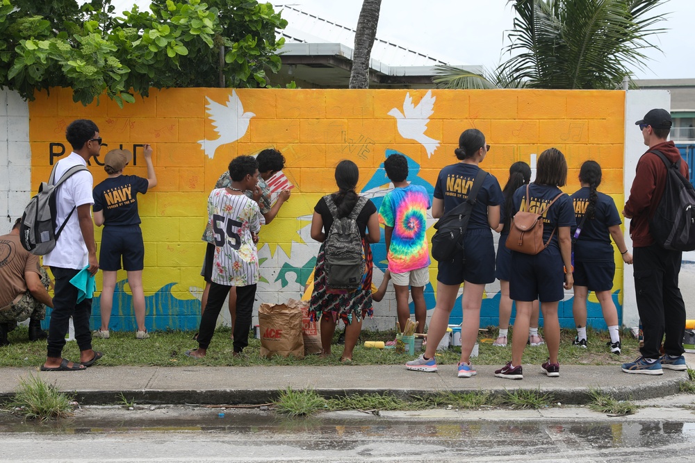 Pacific Partnership 2024-1: Marshall Island High School Mural