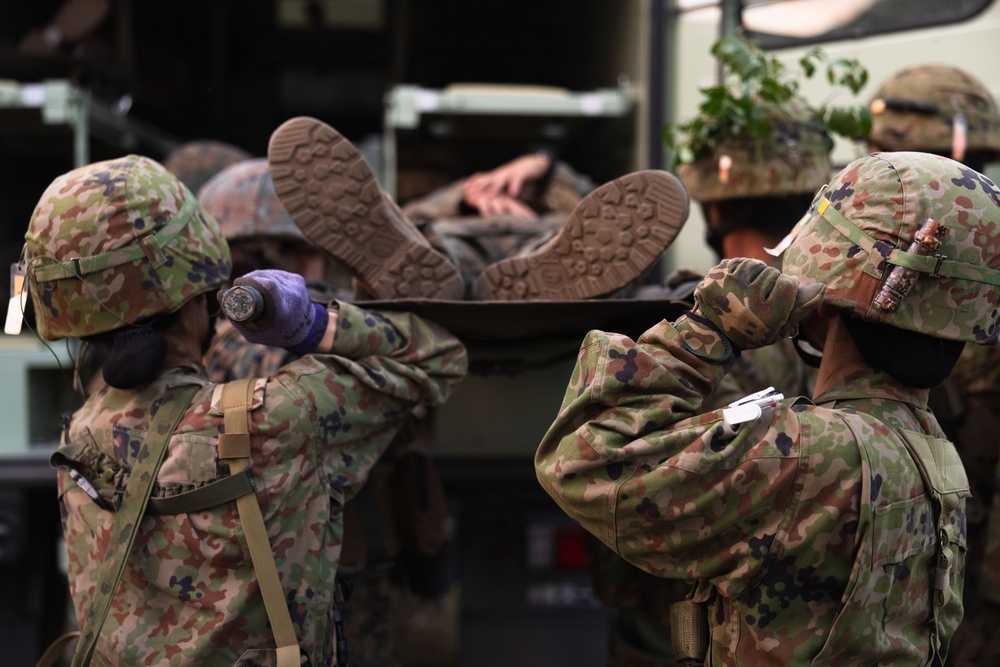 Resolute Dragon 23 FTX Bilateral Casualty Evacuation Drill