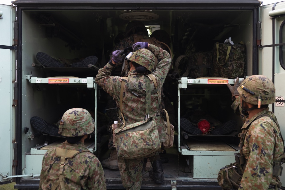 Resolute Dragon 23 FTX Bilateral Casualty Evacuation Drill
