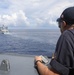 Sailors aboard the USS Rafael Peralta (DDG 115) conduct a replenishment-at-sea with Royal New Zealand Navy auxiliary oiler replenishment ship HMNZS Aotearoa (A 11) in the South China Sea