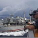 Sailors aboard the USS Rafael Peralta (DDG 115) conduct a replenishment-at-sea with Royal New Zealand Navy auxiliary oiler replenishment ship HMNZS Aotearoa (A 11) in the South China Sea