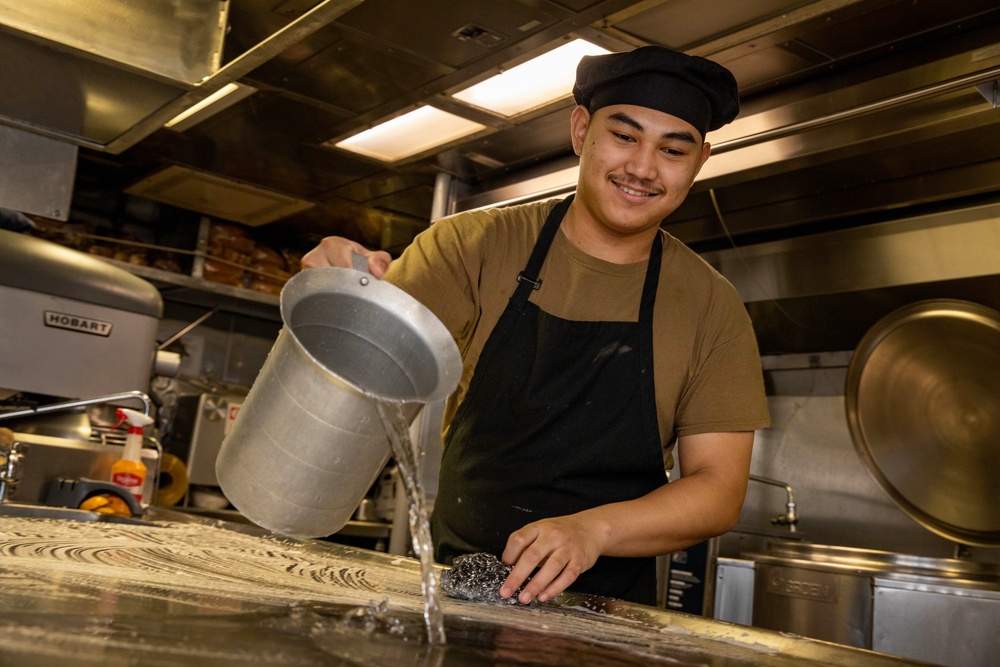 USS Hopper's Galley Crew Deep Cleans