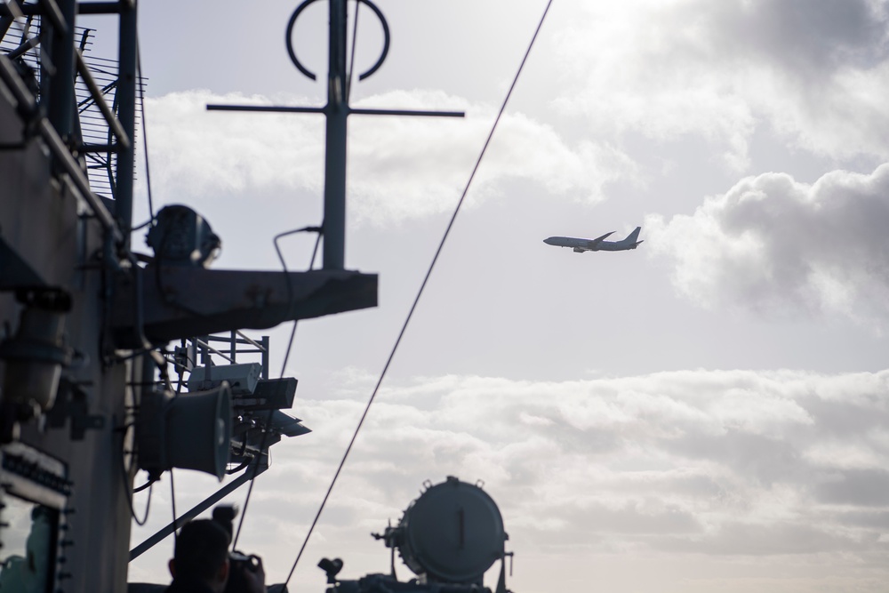 P-8A Flies Alongside Nimitz