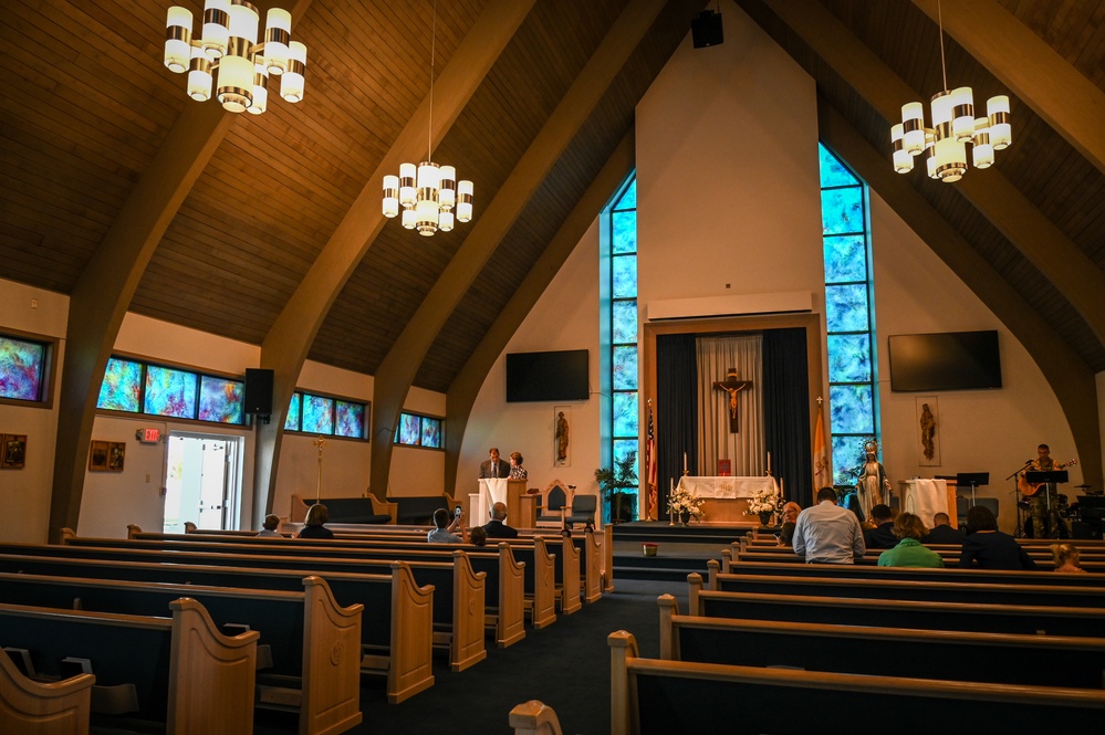 Bishop visits MacDill Air Force Base for religious services