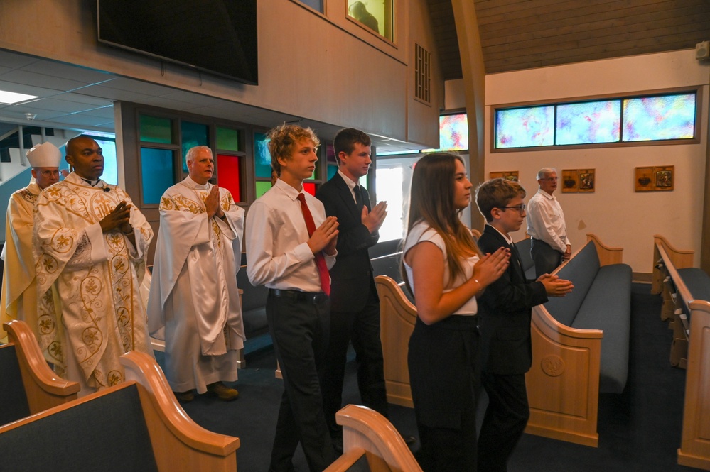 Bishop visits MacDill Air Force Base for religious services