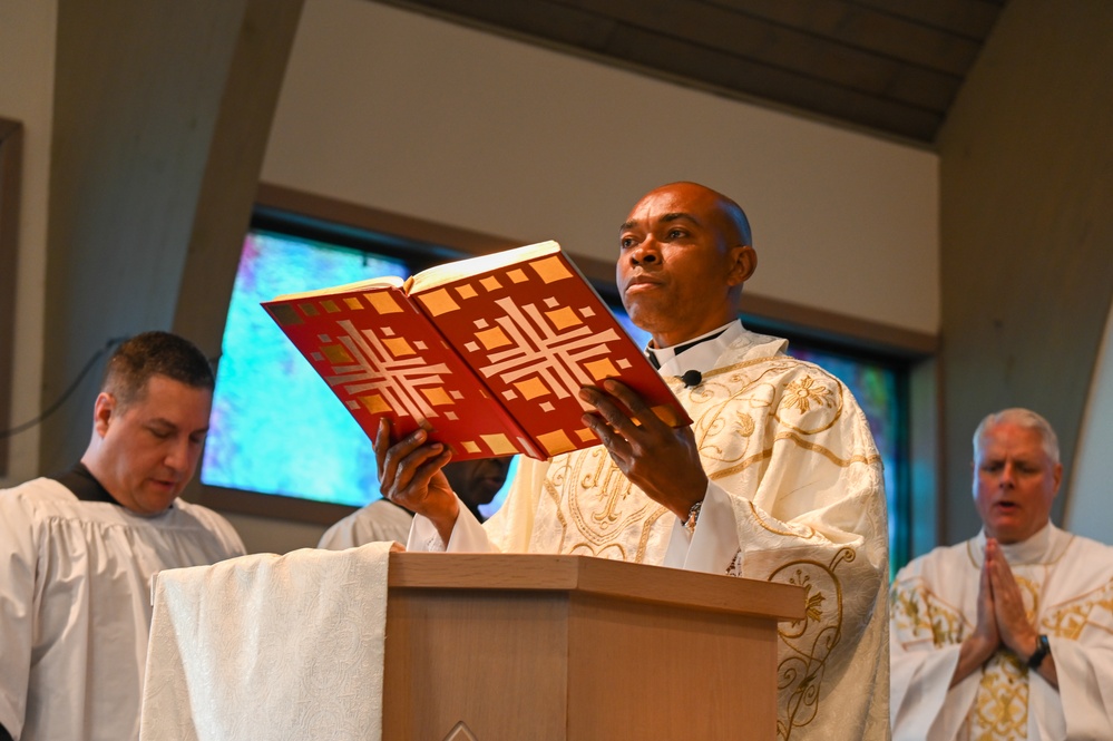 Bishop visits MacDill Air Force Base for religious services