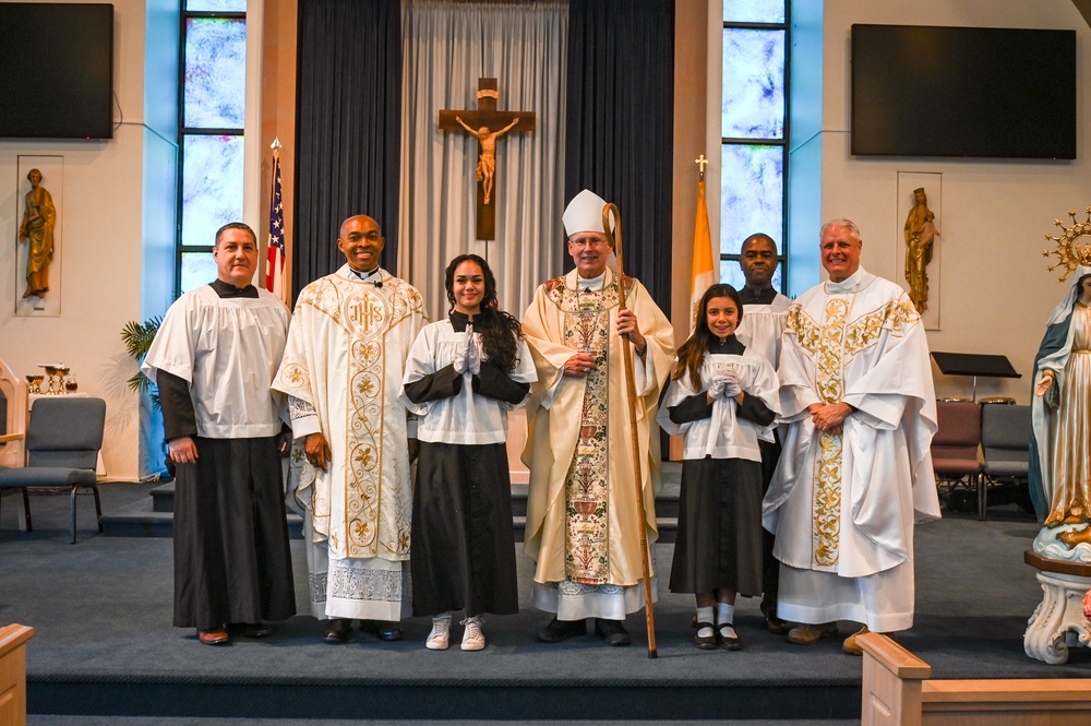 Bishop visits MacDill Air Force Base for religious services