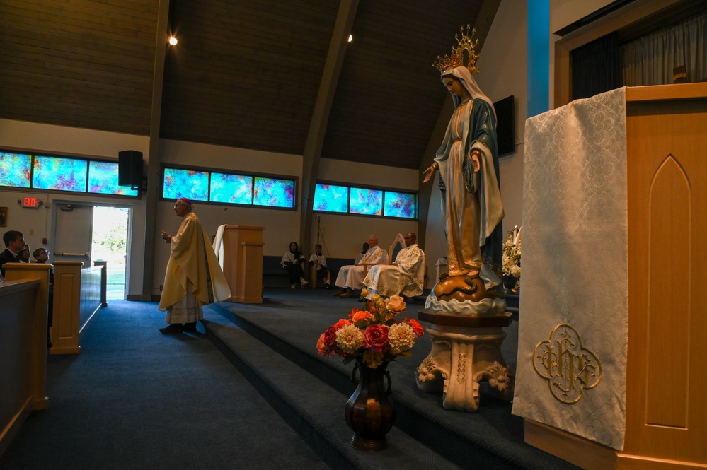 Bishop visits MacDill Air Force Base for religious services