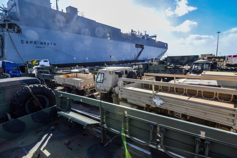 21st TSC, 839th Transportation Battalion and &quot;Rakkasans&quot; project power through the Port of Livorno