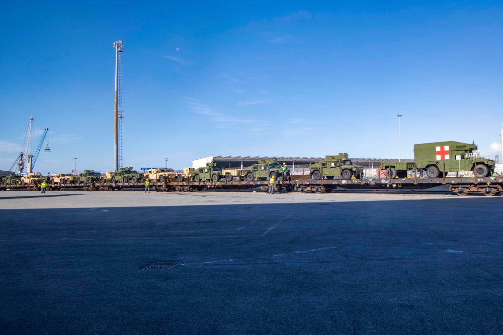 21st TSC, 839th Transportation Battalion and &quot;Rakkasans&quot; project power through the Port of Livorno