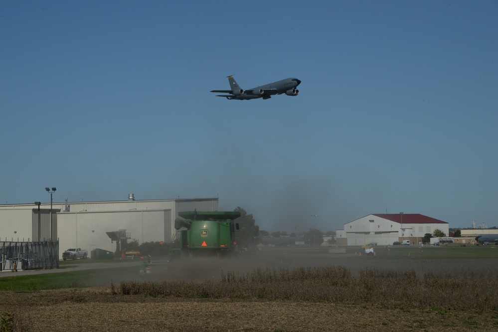 KC-135 take off at harvest