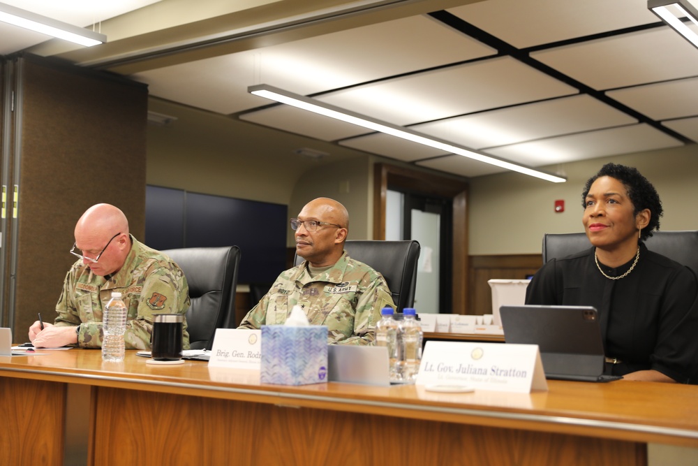 Lt. Governor Juliana Stratton visits Camp Lincoln for Military Economic Development Committee