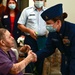 Coast Guardsmen in the Hampton Roads area celebrate Veterans Day at local senior centers