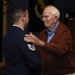 World War II veteran visits for grandson's promotion