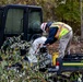 USACE Shenango Maintenance Mechanic clears brush to expand campsites.