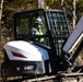 USACE Shenango Maintenance Mechanic clears brush to expand campsites.