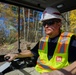 USACE Shenango Maintenance Mechanic clears brush to expand campsites.