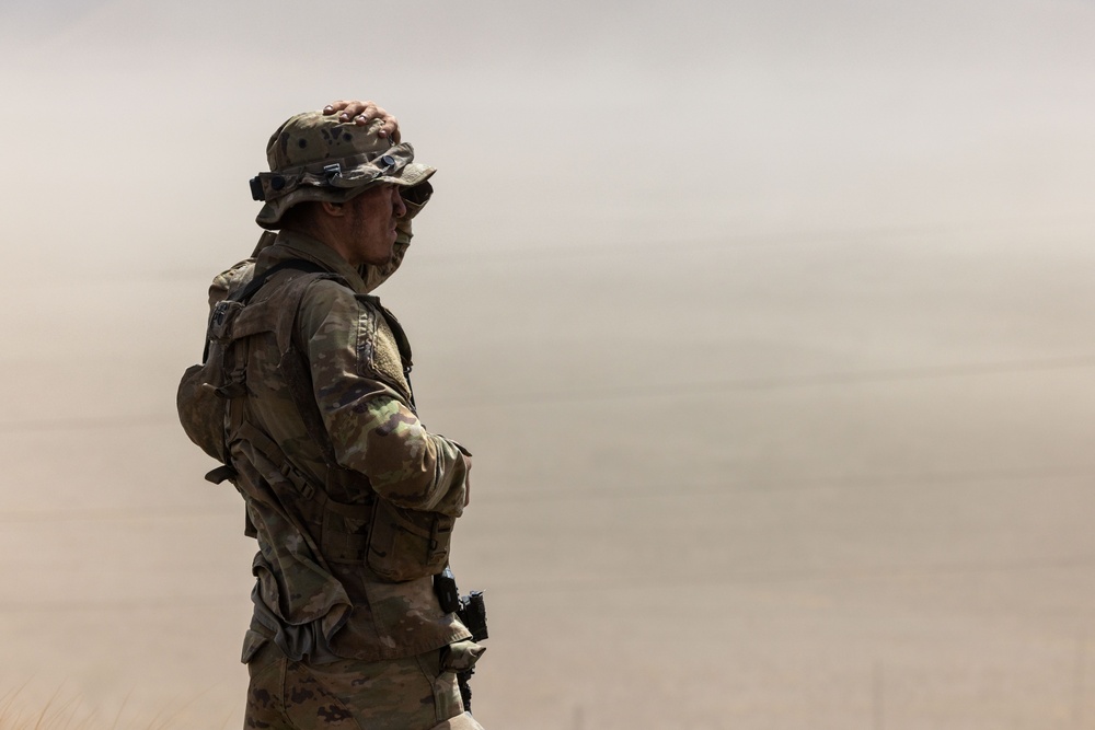 25th ID Soldiers Stand Guard During JPMRC 24-01