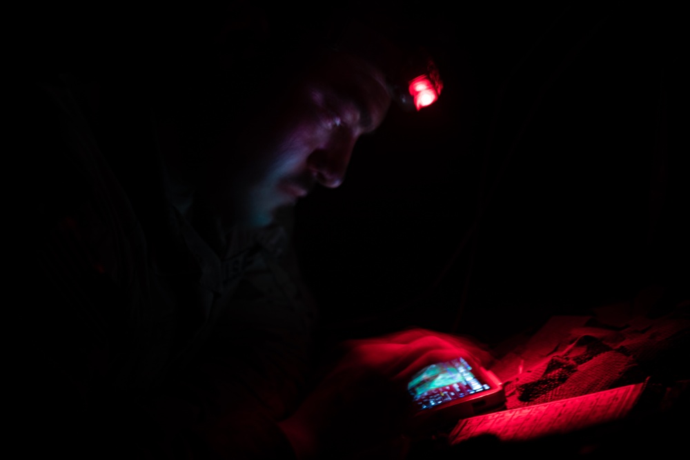 U.S. Soldiers rehearse for a convoy maneuver during JPMRC 24-01